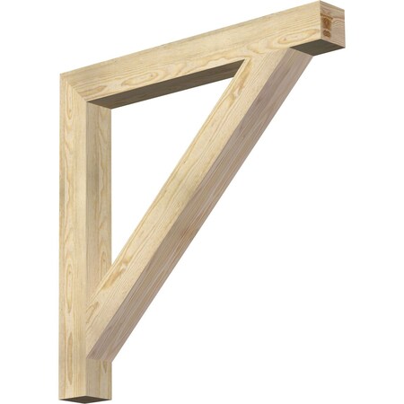 Ekena Millwork Traditional Block Rough Sawn Bracket, Douglas Fir, 4"W x 36"D x 36"H BKT04X36X36TRA05RDF